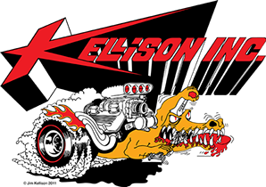 Kellison springy thingy drag racing logo
